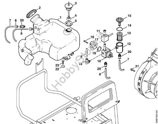 Serbatoio carburante, pompa di alimentazione Idropulitrice elettrica (RE) RE 500 W della marca STIHL