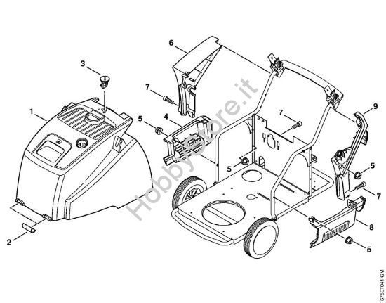 Cappottatura, mantello Idropulitrice elettrica (RE) RE 521 della marca STIHL