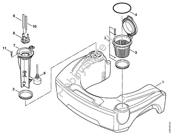 Serbatoio carburante Idropulitrice elettrica (RE) RE 521 della marca STIHL