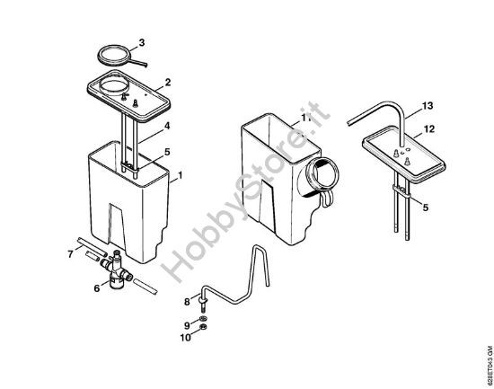 Cassetta acqua    X 35 799 999 Idropulitrice elettrica (RE) RE 530 W della marca STIHL