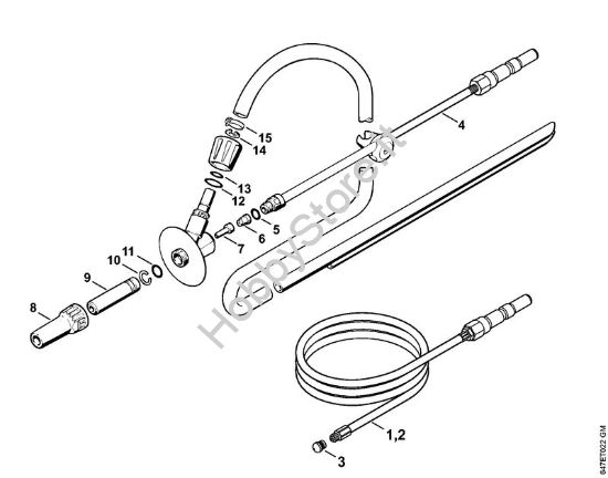 Corredo di pulizia tubo, Dispositivo per getto di sabbia a umido Idropulitrice elettrica (RE) RE 551 PLUS della marca STIHL