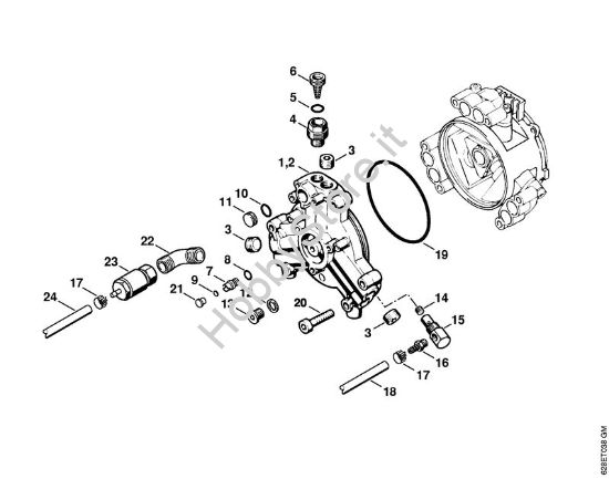 Coperchio pompa Idropulitrice elettrica (RE) RE 560 W della marca STIHL