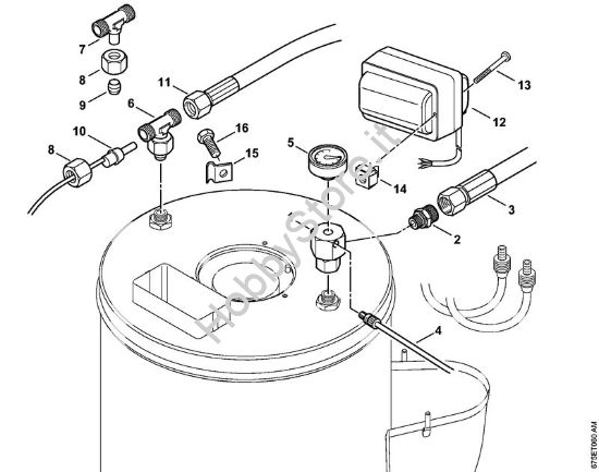 Scambiatore di calore, trasformatore di accensione Idropulitrice elettrica (RE) RE 581 PLUS della marca STIHL