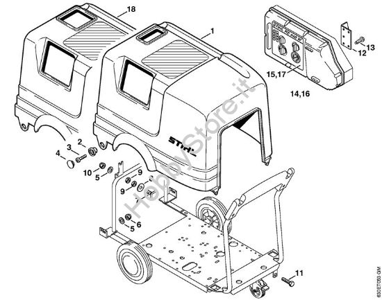 Cappottatura Idropulitrice elettrica (RE) RE 640 W della marca STIHL