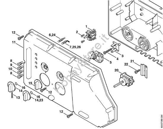 Quadro di controllo Idropulitrice elettrica (RE) RE 640 W della marca STIHL