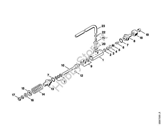 Valvola di sicurezza    X 22 947 954 (36.95) Idropulitrice elettrica (RE) RE 640 W della marca STIHL