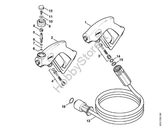 Pistola, tubo flessibile alta pressione Idropulitrice elettrica (RE) RE 660 W della marca STIHL