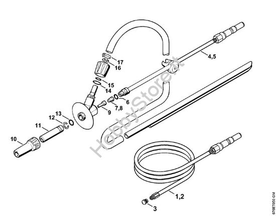 Corredo di pulizia tubo, Dispositivo per getto di sabbia a umido Idropulitrice elettrica (RE) RE 661 della marca STIHL