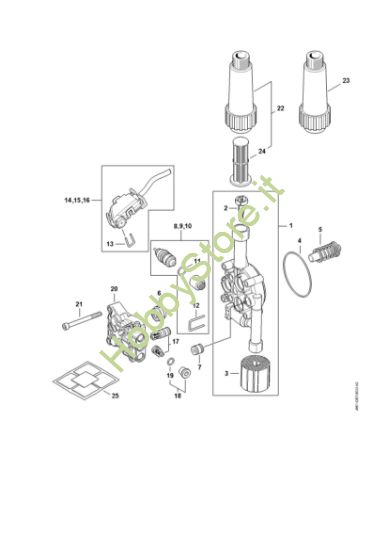 Picture of Corpo pompa, blocco valvole RE 95