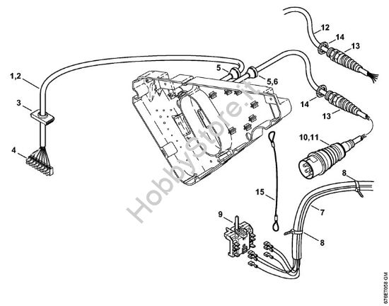 Cassetta di distribuzione, cavo di collegamento Idropulitrice elettrica (RE) RE 961 PLUS della marca STIHL