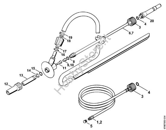 Corredo di pulizia tubo, Dispositivo per getto di sabbia a umido (40.2009) Idropulitrice elettrica (RE) RE 961 PLUS della marca STIHL