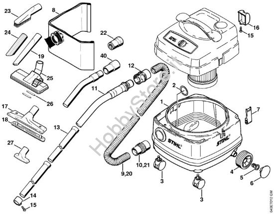 Contenitore, utensili Aspiratori (SE) SE 120 della marca STIHL