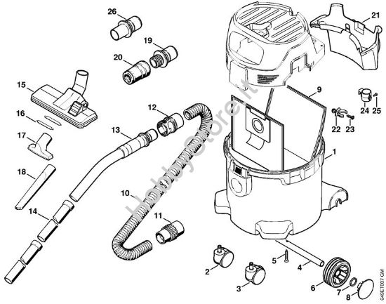 Contenitore, utensili Aspiratori (SE) SE 122 E della marca STIHL