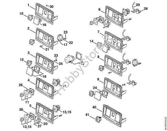 Console, interrutore Aspiratori (SE) SE 202 della marca STIHL