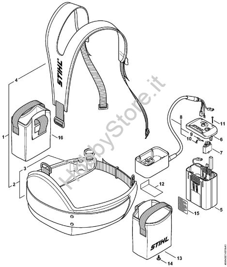 Cinghia per batteria Cinture per batteria Cinghia per batteria della marca STIHL