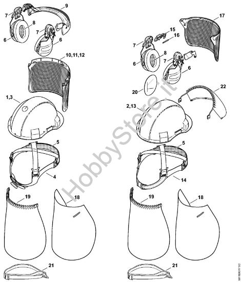 Set casco EXPERT Protezioni del capo Set cascÄƒ EXPERT della marca STIHL