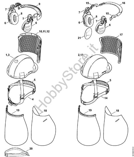Set casco EXTREM Protezioni del capo Set casco EXTREM della marca STIHL
