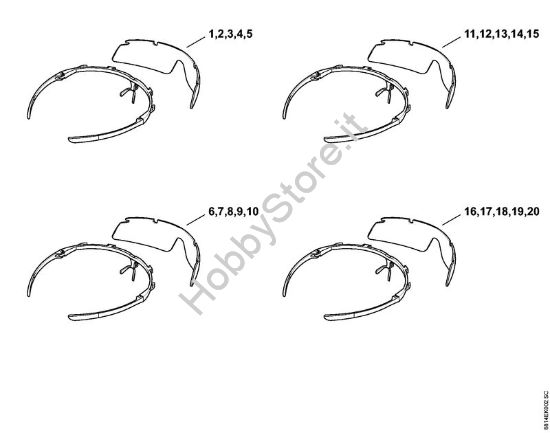 Occhiali di sicurezza SUPER FIT Protezioni per vista e udito Occhiali di sicurezza SUPER FIT colorata della marca STIHL