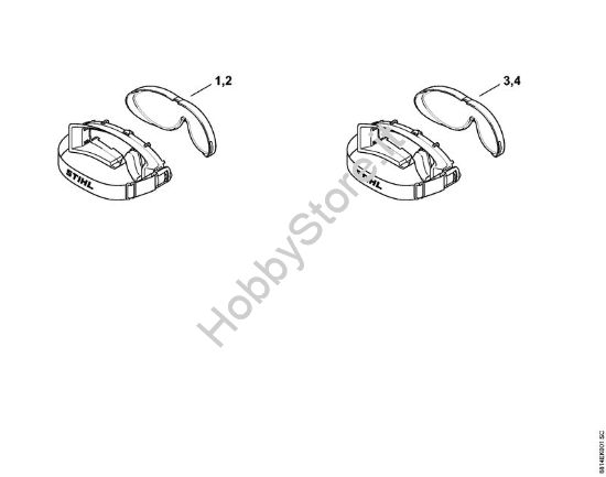Occhiali di sicurezza ULTRASONIC Protezioni per vista e udito Occhiali di sicurezza ULTRASONIC trasparenti della marca STIHL