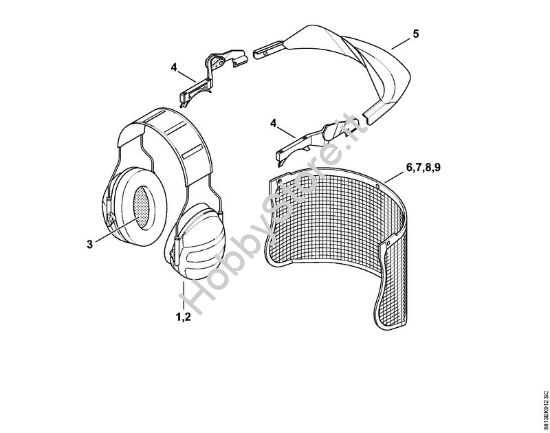 Protezione combinata viso - udito metallo anticorrosione Protezioni per vista e udito Protezione combinata viso/udito, metallo anticorrosione della marca STIHL