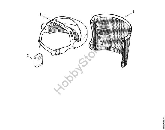 Protezione combinata viso - udito retina di metallo -0512 Protezioni per vista e udito Protezione combinata viso/udito, retina di metallo della marca STIHL