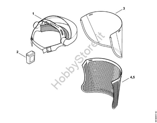 Protezione combinata viso - udito schermo -0510 Protezioni per vista e udito Protezione viso/udito della marca STIHL
