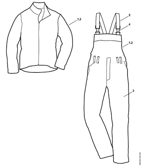 Salopette e pantaloni da lavoro ADVANCE Toppe, Bretelle Pantaloni Advance S/Protez. Antit. T 48 della marca STIHL