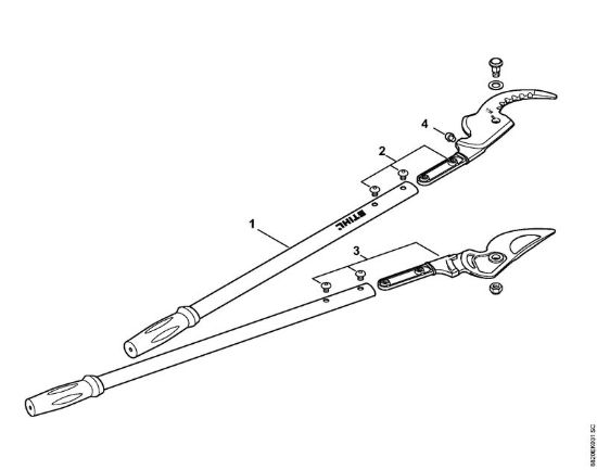 Cesoia Bypass EXTREM per disboscamento Forbici Svettatoio PB 30 della marca STIHL