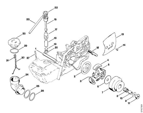 Frizione, elemento di raccordo Troncatrici (TS) TS 08 S della marca Stihl