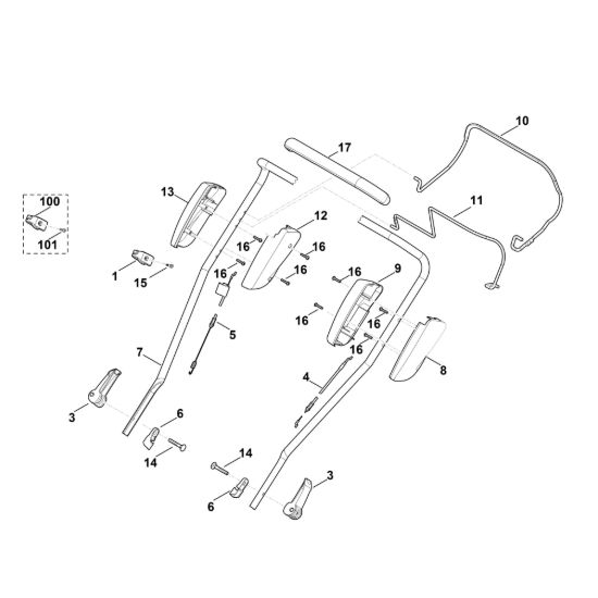 Picture of A - Parte superiore manubrio MB 2.2 RT