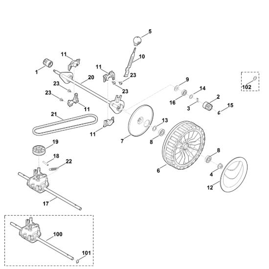Picture of D - Asse anteriore, Cambio MB 2.2 RT