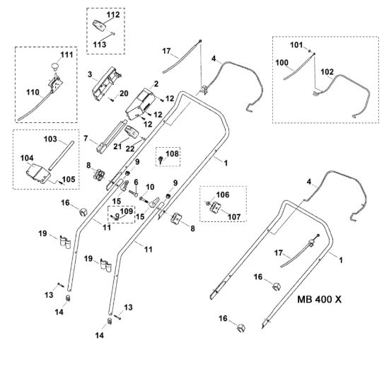 Picture of A - Manubrio MB 400 M