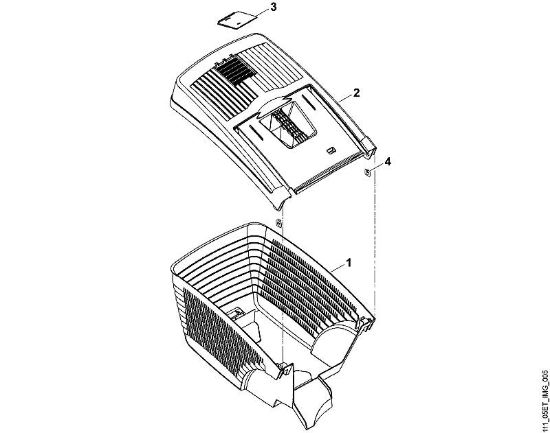 E - Cesto raccolta erba MB MB 410 della marca Viking