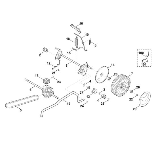 Picture of C - Regolazione altezza asse posteriore MB 443.1 T