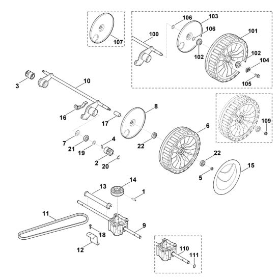 Picture of E - Asse posteriore, cambio MB 545.0 T