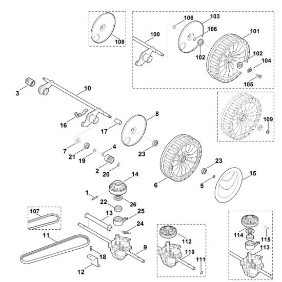 Picture of E - Asse posteriore, cambio MB 545.0 VM