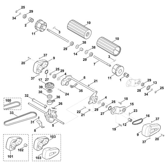 Picture of E - Asse posteriore, Trazione MB 545.0 VR