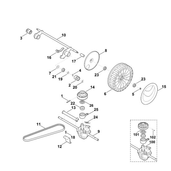 Picture of E - Asse posteriore, cambio MB 545.1 VM