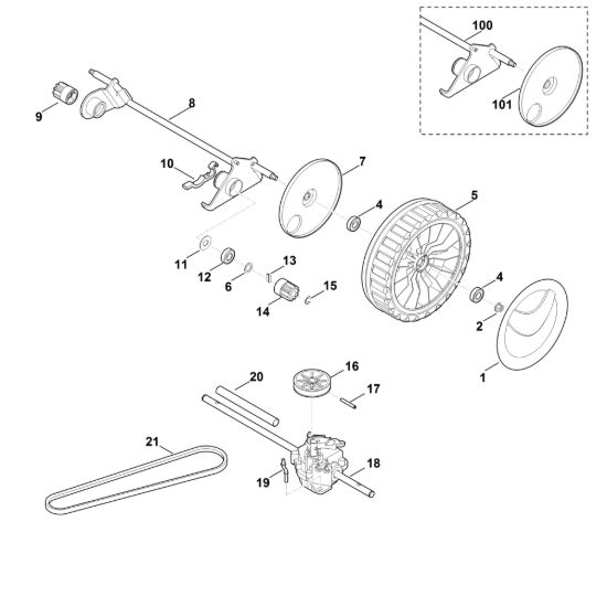 Picture of E - Asse posteriore, cambio MB 650.0 T