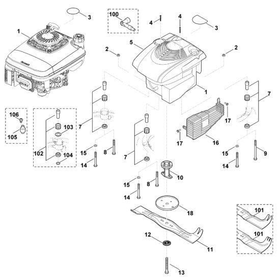 Picture of F - Motore, lama MB 650.0 TK