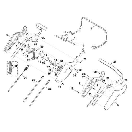 Picture of A - Parte superiore manubrio MB 650.0 VS