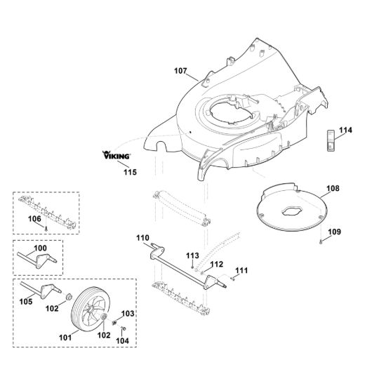 Picture of D1 - Scocca, asse anteriore MB 650.0 VS