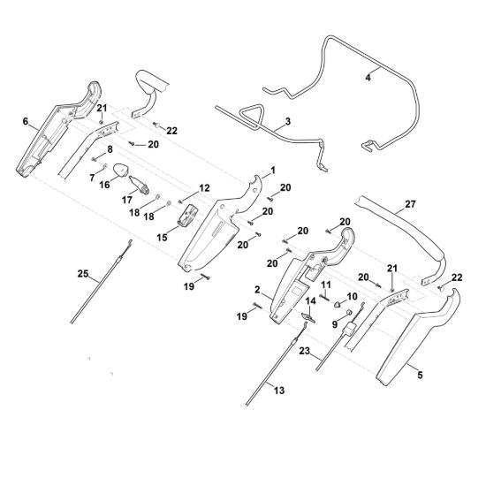 Picture of A - Parte superiore manubrio MB 650.1 VM