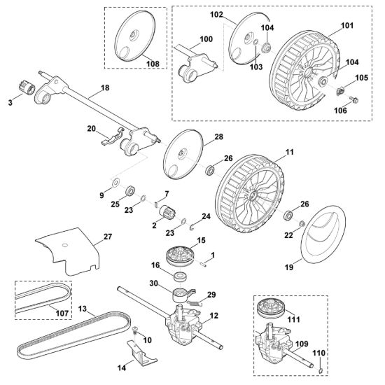 Picture of E - Asse posteriore, cambio MB 655.0 OS