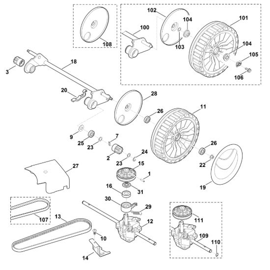 Picture of E - Asse posteriore, cambio MB 655.0 V