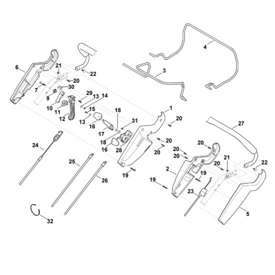 Picture of A - Parte superiore manubrio MB 655.1 RS
