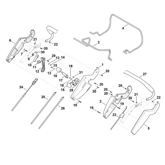Picture of A - Parte superiore manubrio MB 655.1 VS
