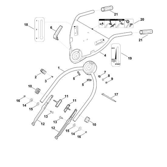 Picture of B - Parte inferiore manubrio MB 750.0 GK