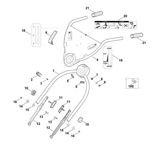 Picture of B - Parte inferiore manubrio MB 750.1 KS