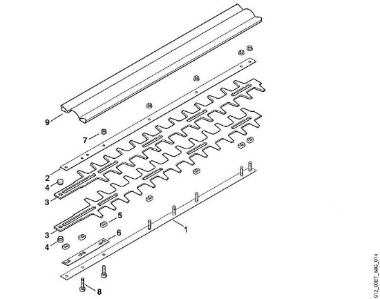 B - Sistema di taglio Parti accessorie HG 100 della marca Viking